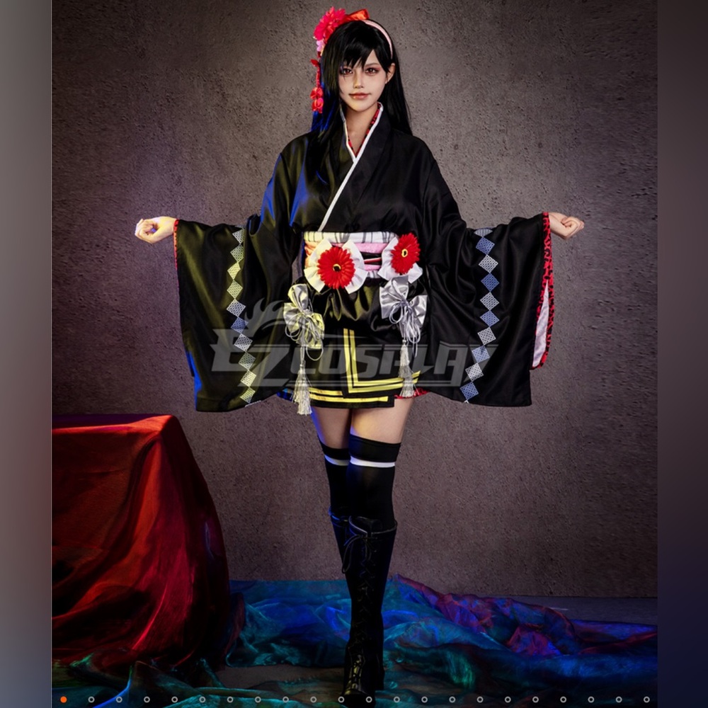 Tifa Lockhart Final Fantasy VII Remake Kimono Cosplay